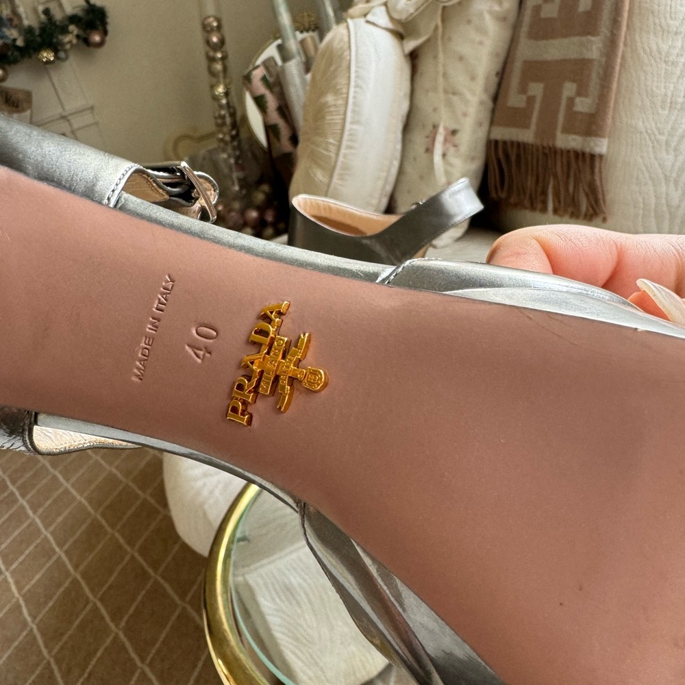 Prada Argento Platforms Size 40 - image 6